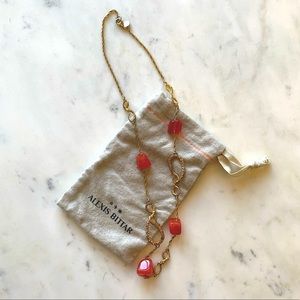 Alexis Bittar Gold Crystal-Studded Twist Necklace with Quartz Stones (24”)